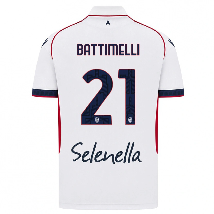 Danxen Heren Giuseppe Battimelli #21 Wit Rood Koninklijk Blauw Uitshirt Uittenue 2026/27 T-Shirt