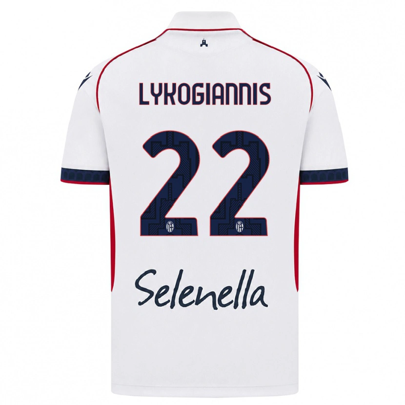 Danxen Heren Charalampos Lykogiannis #22 Wit Rood Koninklijk Blauw Uitshirt Uittenue 2026/27 T-Shirt