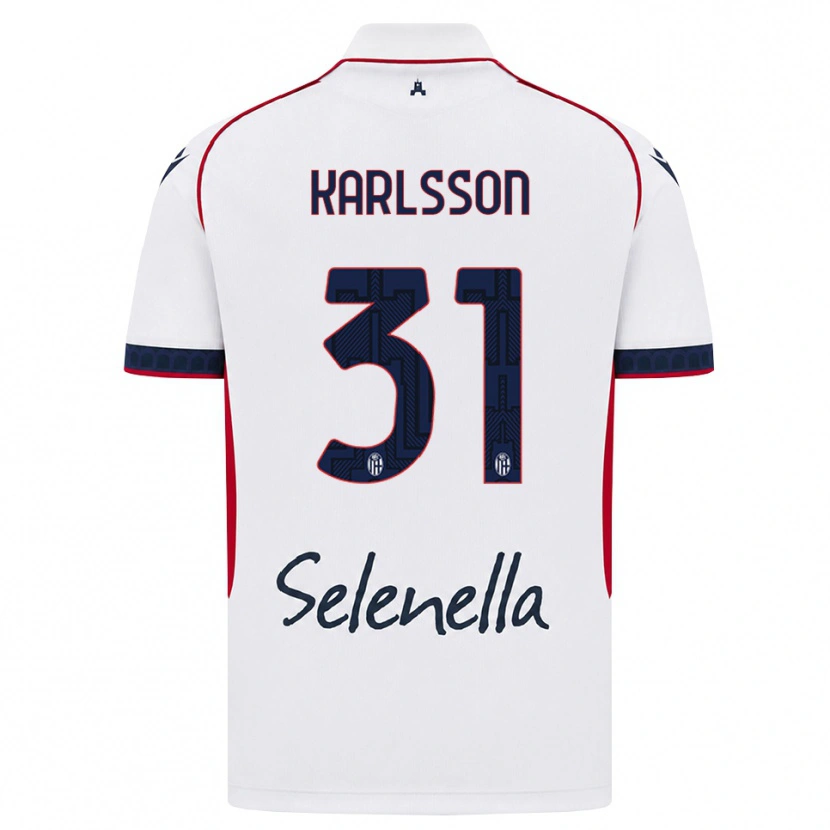 Danxen Heren Kazper Karlsson #31 Wit Rood Koninklijk Blauw Uitshirt Uittenue 2026/27 T-Shirt