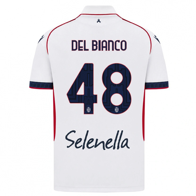 Danxen Heren Riccardo Del Bianco #48 Wit Rood Koninklijk Blauw Uitshirt Uittenue 2026/27 T-Shirt