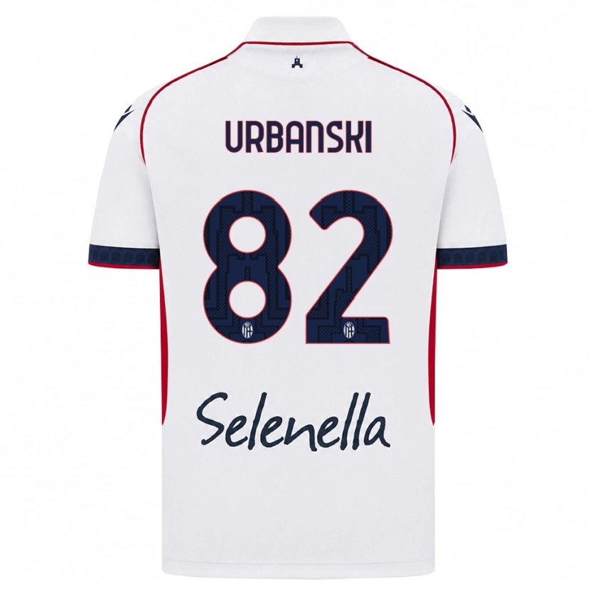 Danxen Heren Kacper Urbanski #82 Wit Rood Koninklijk Blauw Uitshirt Uittenue 2026/27 T-Shirt