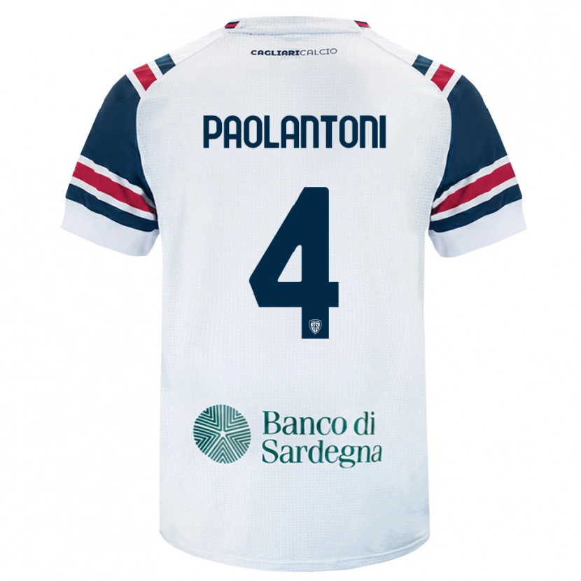 Danxen Heren Mattia Paolantoni #4 Wit Rood Groen Uitshirt Uittenue 2026/27 T-Shirt