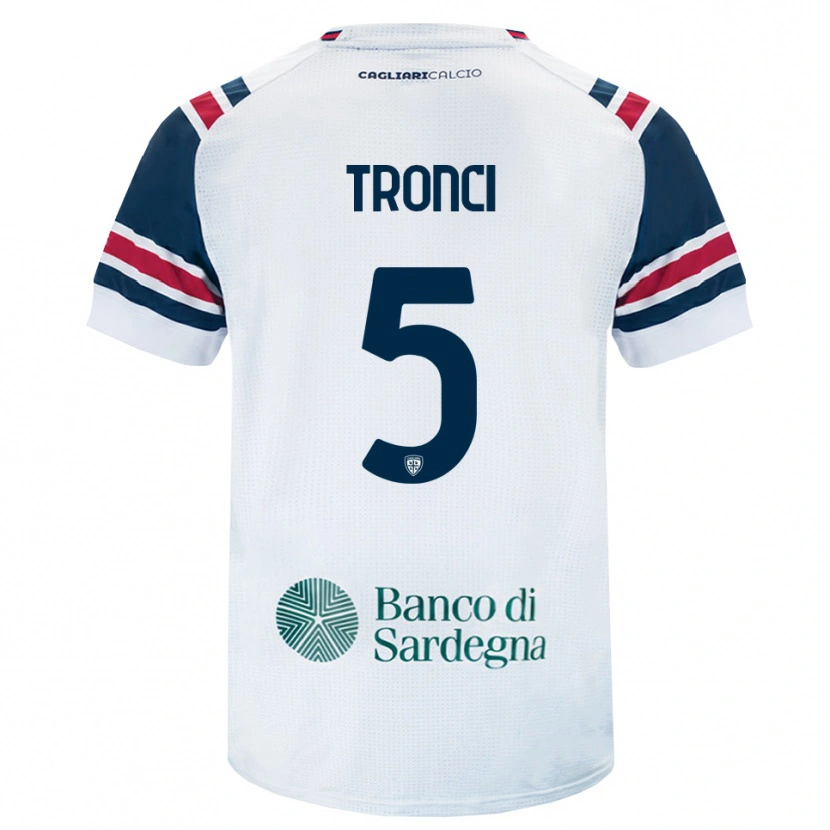 Danxen Heren Luca Tronci #5 Wit Rood Groen Uitshirt Uittenue 2026/27 T-Shirt