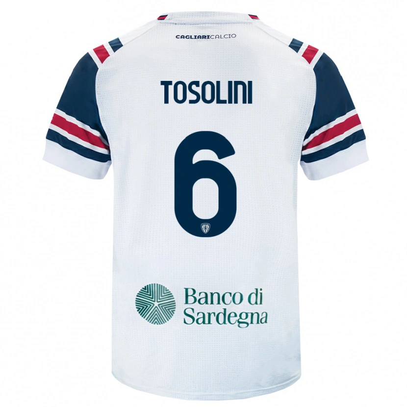 Danxen Heren Nicolas Tosolini #6 Wit Rood Groen Uitshirt Uittenue 2026/27 T-Shirt