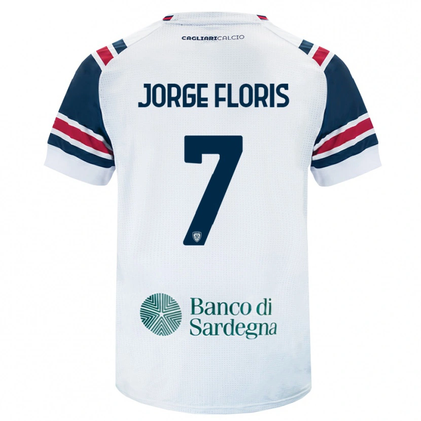 Danxen Heren Nicolò Jorge Floris #7 Wit Rood Groen Uitshirt Uittenue 2026/27 T-Shirt