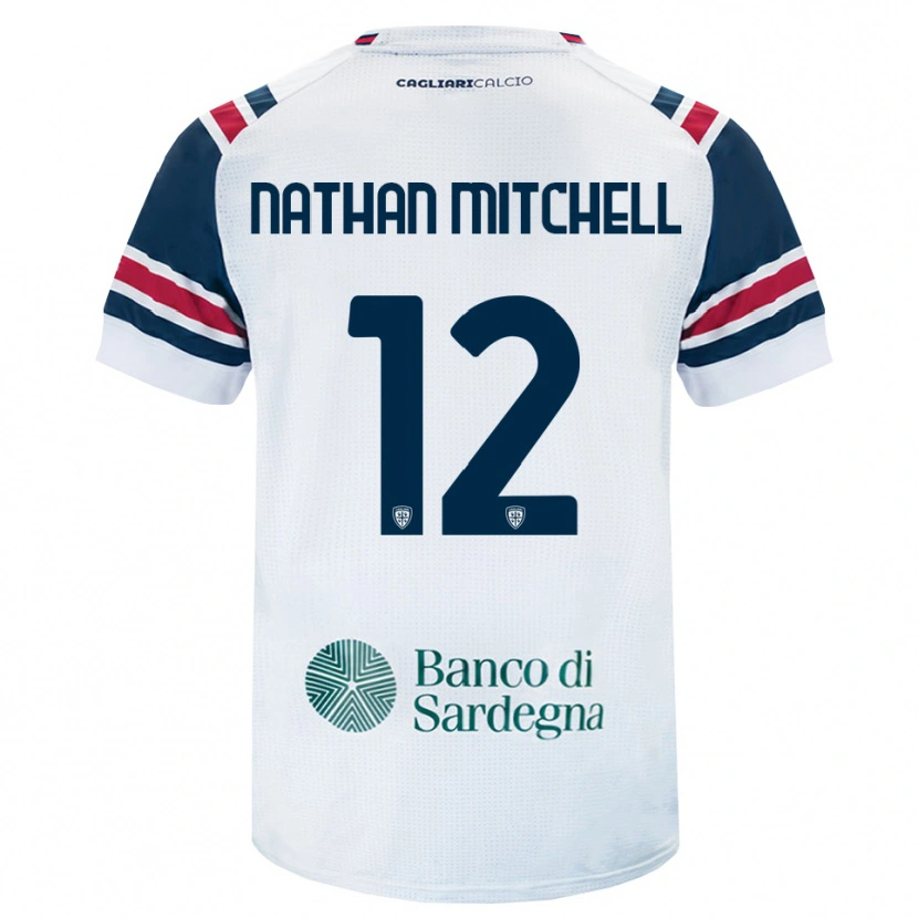 Danxen Heren Anton Nathan Mitchell #12 Wit Rood Groen Uitshirt Uittenue 2026/27 T-Shirt