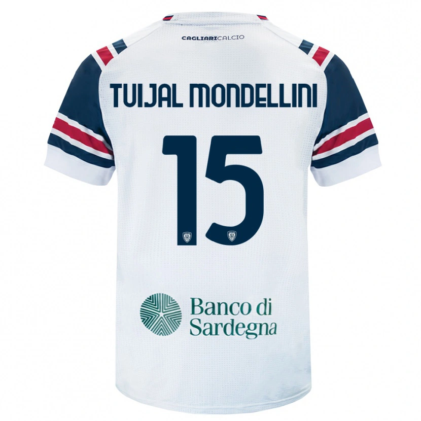 Danxen Heren Luca Tuijai Mondellini #15 Wit Rood Groen Uitshirt Uittenue 2026/27 T-Shirt