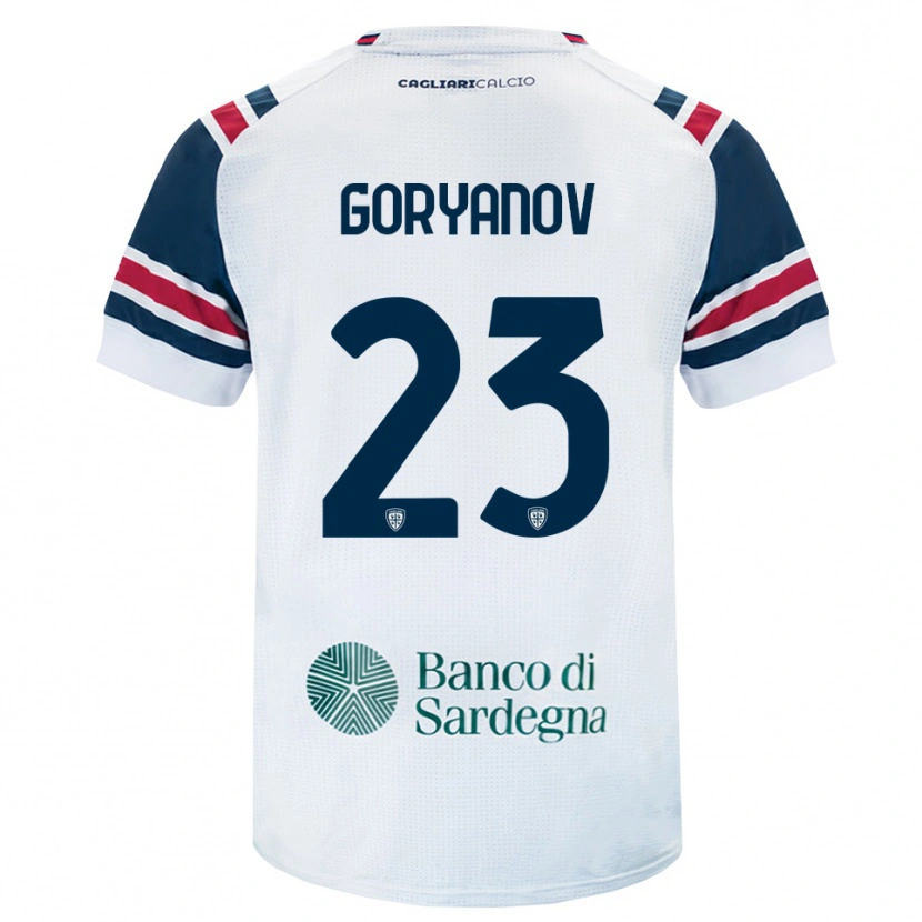 Danxen Heren Kristiyan Goryanov #23 Wit Rood Groen Uitshirt Uittenue 2026/27 T-Shirt