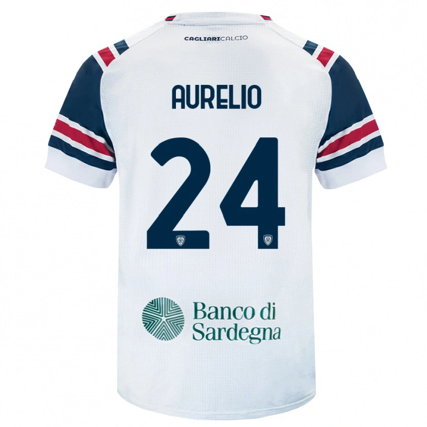 Danxen Heren Giuseppe Aurelio #24 Wit Rood Groen Uitshirt Uittenue 2026/27 T-Shirt
