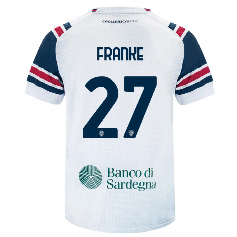 Danxen Heren Antoni Franke #27 Wit Rood Groen Uitshirt Uittenue 2026/27 T-Shirt