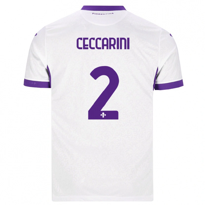 Danxen Heren Duccio Ceccarini #2 Wit Paars Uitshirt Uittenue 2026/27 T-Shirt