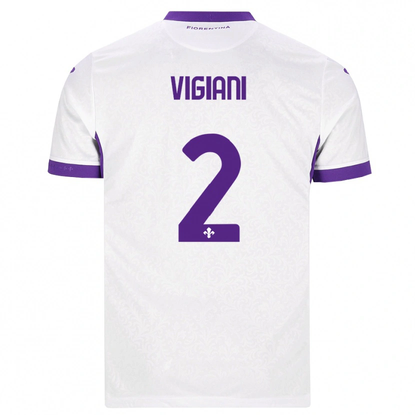 Danxen Heren Lorenzo Vigiani #2 Wit Paars Uitshirt Uittenue 2026/27 T-Shirt