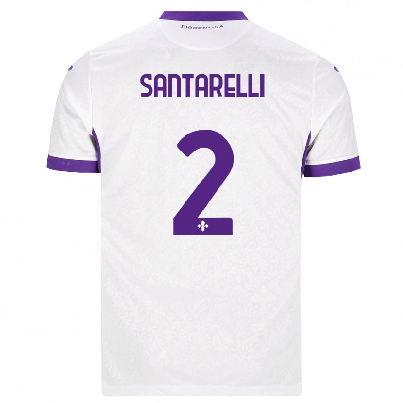 Danxen Heren Andrea Santarelli #2 Wit Paars Uitshirt Uittenue 2026/27 T-Shirt