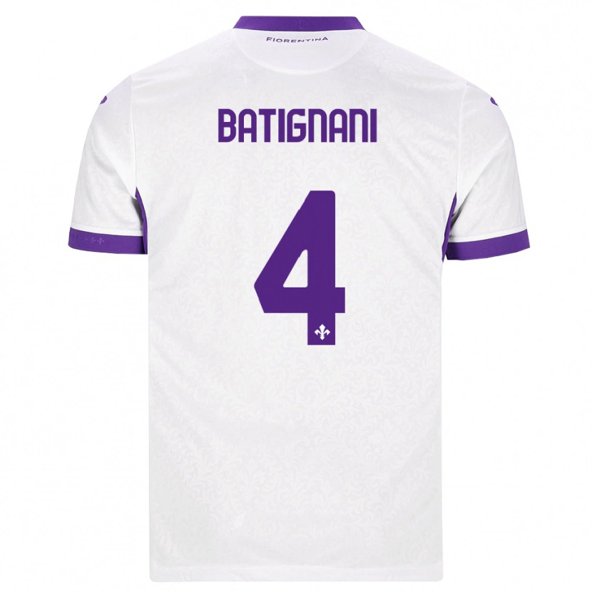 Danxen Heren Francesco Batignani #4 Wit Paars Uitshirt Uittenue 2026/27 T-Shirt