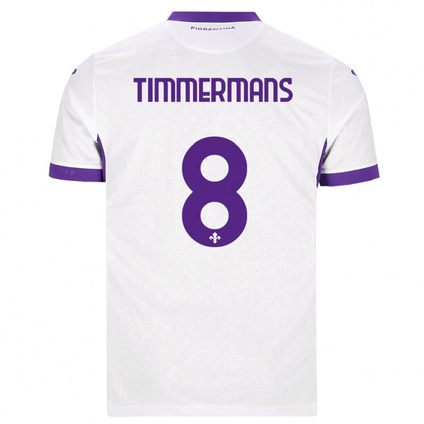 Danxen Heren Loric Timmermans #8 Wit Paars Uitshirt Uittenue 2026/27 T-Shirt