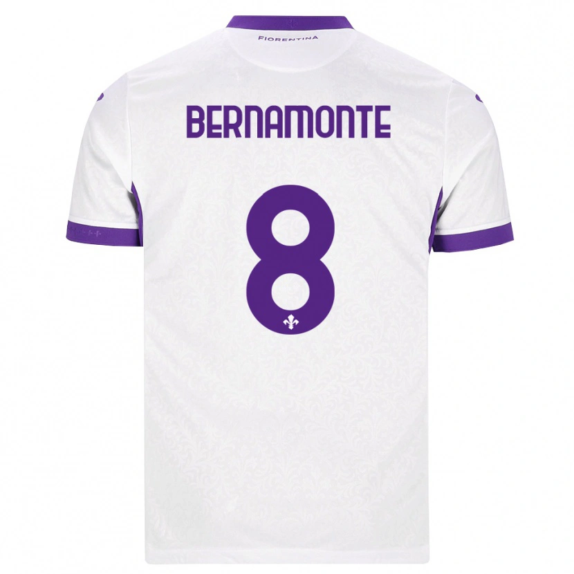 Danxen Heren Lorenzo Bernamonte #8 Wit Paars Uitshirt Uittenue 2026/27 T-Shirt