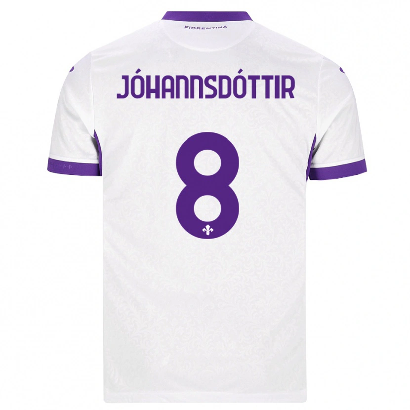 Danxen Heren Alexandra Jóhannsdóttir #8 Wit Paars Uitshirt Uittenue 2026/27 T-Shirt