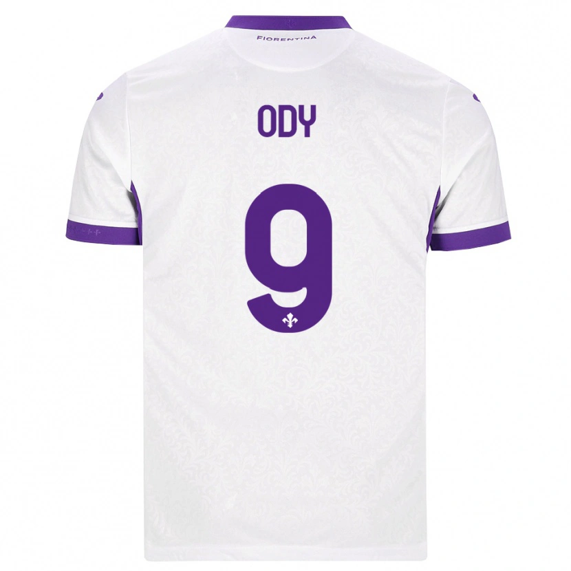 Danxen Heren Edwin Ody #9 Wit Paars Uitshirt Uittenue 2026/27 T-Shirt