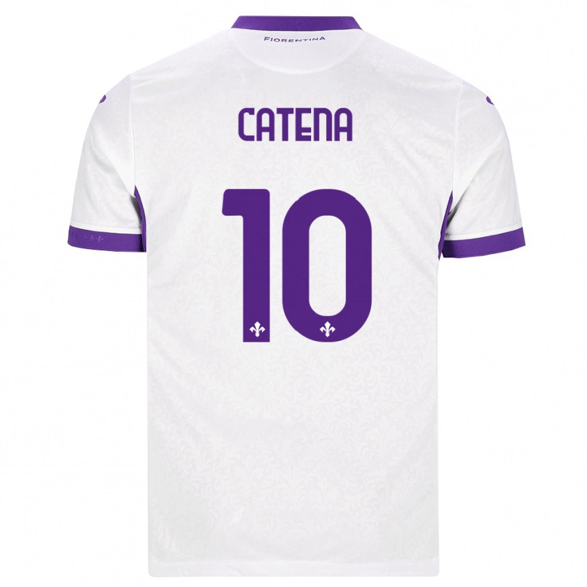 Danxen Heren Michaela Catena #10 Wit Paars Uitshirt Uittenue 2026/27 T-Shirt