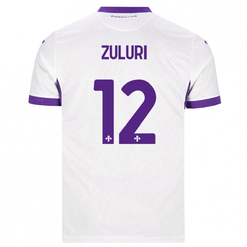 Danxen Heren Athena Zuluri #12 Wit Paars Uitshirt Uittenue 2026/27 T-Shirt