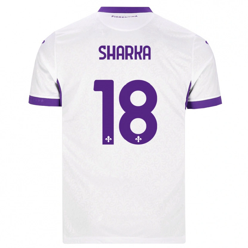 Danxen Heren Gentjan Sharka #18 Wit Paars Uitshirt Uittenue 2026/27 T-Shirt