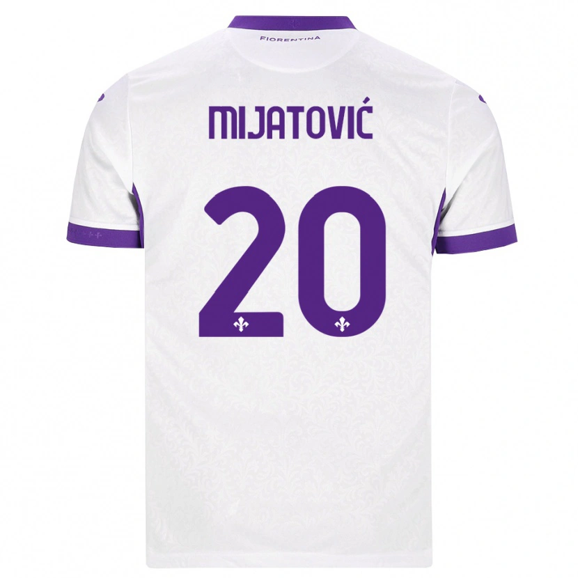 Danxen Heren Milica Mijatović #20 Wit Paars Uitshirt Uittenue 2026/27 T-Shirt