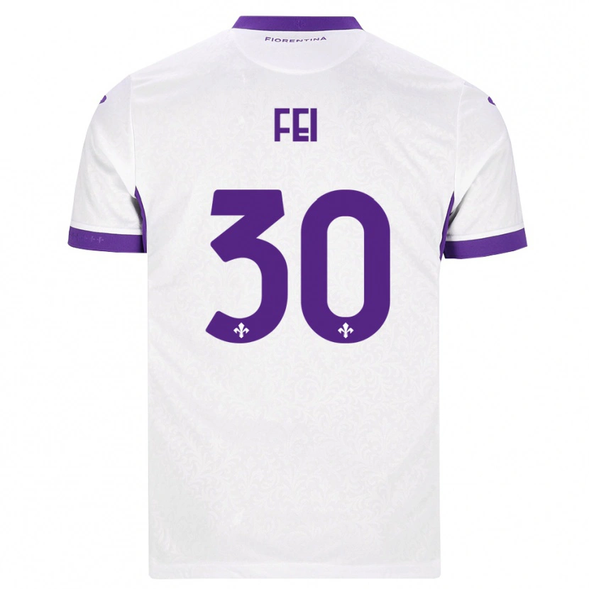 Danxen Heren Gianmaria Fei #30 Wit Paars Uitshirt Uittenue 2026/27 T-Shirt