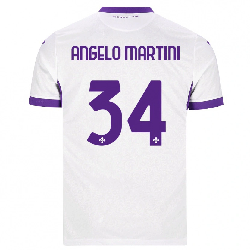 Danxen Heren Angelo Martini #34 Wit Paars Uitshirt Uittenue 2026/27 T-Shirt