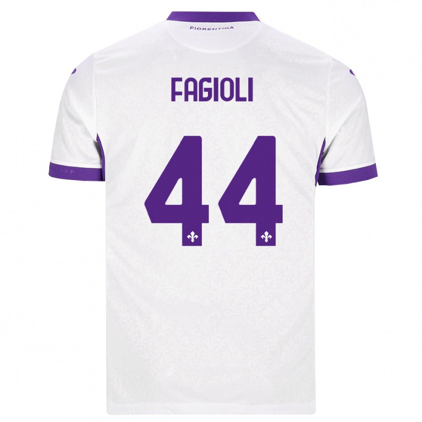 Danxen Heren Nicolò Fagioli #44 Wit Paars Uitshirt Uittenue 2026/27 T-Shirt