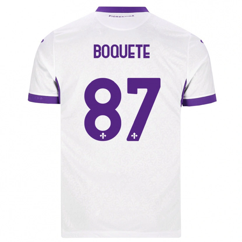 Danxen Heren Veronica Boquete #87 Wit Paars Uitshirt Uittenue 2026/27 T-Shirt