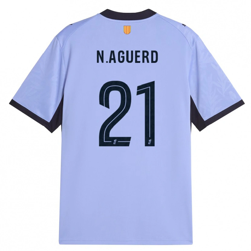 Danxen Heren Nayef Aguerd #21 Lavendel Zwart Thuisshirt Derde Tenue 2026/27 T-Shirt