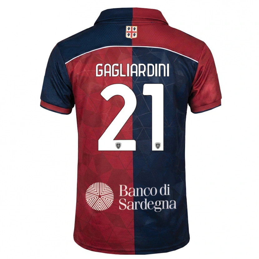 Danxen Heren Roberto Gagliardini #21 Bordeauxrood Koninklijk Blauw Thuisshirt Thuistenue 2026/27 T-Shirt
