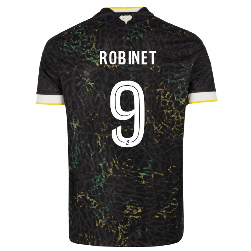 Danxen Heren Thomas Robinet #9 Zwart Wit Geel Uitshirt Uittenue 2026/27 T-Shirt