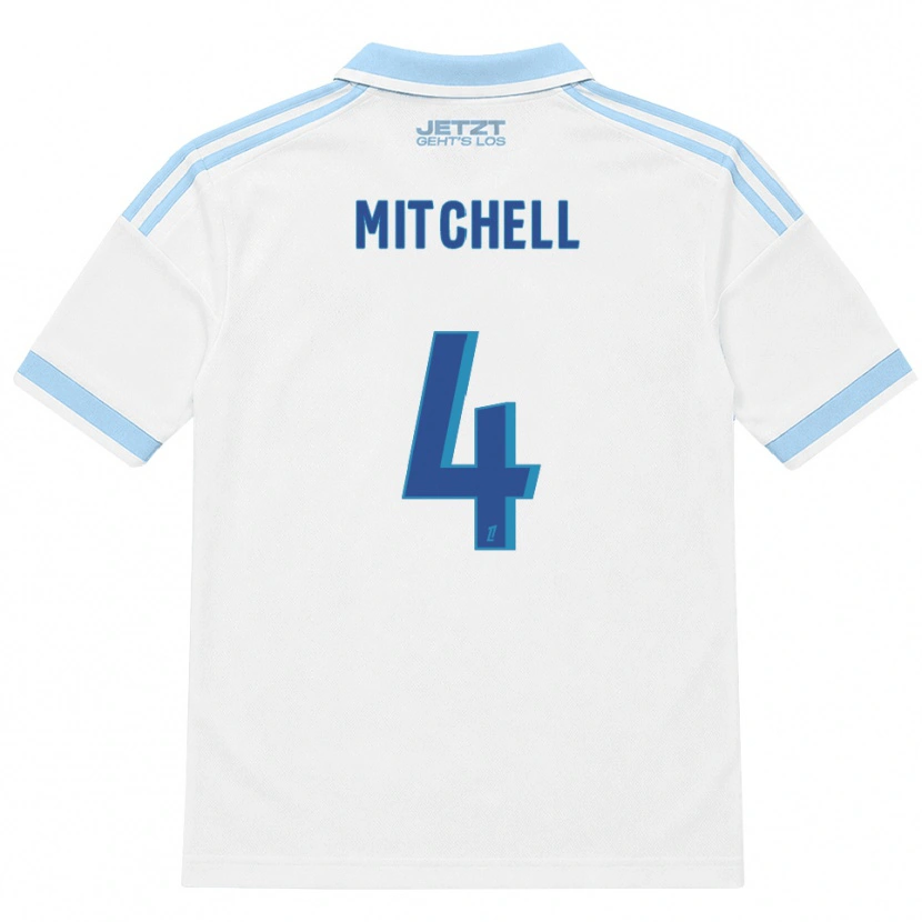 Danxen Dames Jeyland Mitchell #4 Licht Hemelsblauw Wit Rood Uitshirt Uittenue 2026/27 T-Shirt