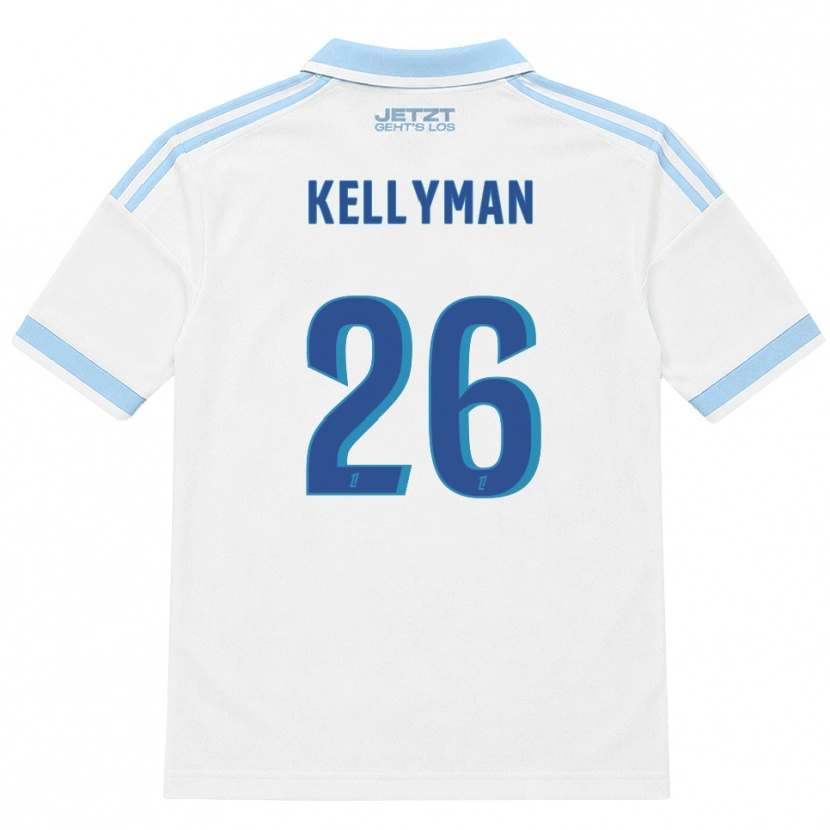 Danxen Dames Omari Kellyman #26 Licht Hemelsblauw Wit Rood Uitshirt Uittenue 2026/27 T-Shirt