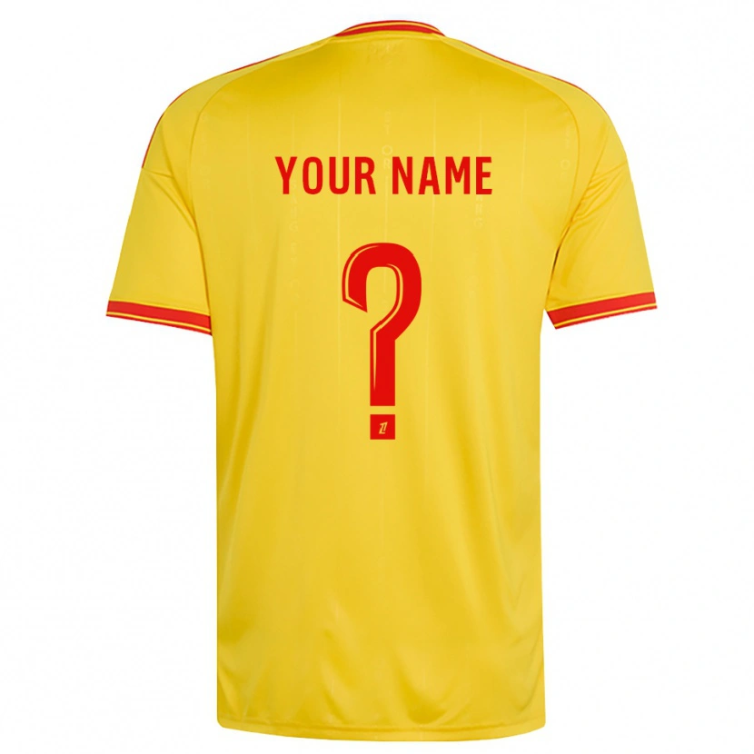 Danxen Dames Uw Naam #0 Goud Oranje Rood Thuisshirt Thuistenue 2026/27 T-Shirt