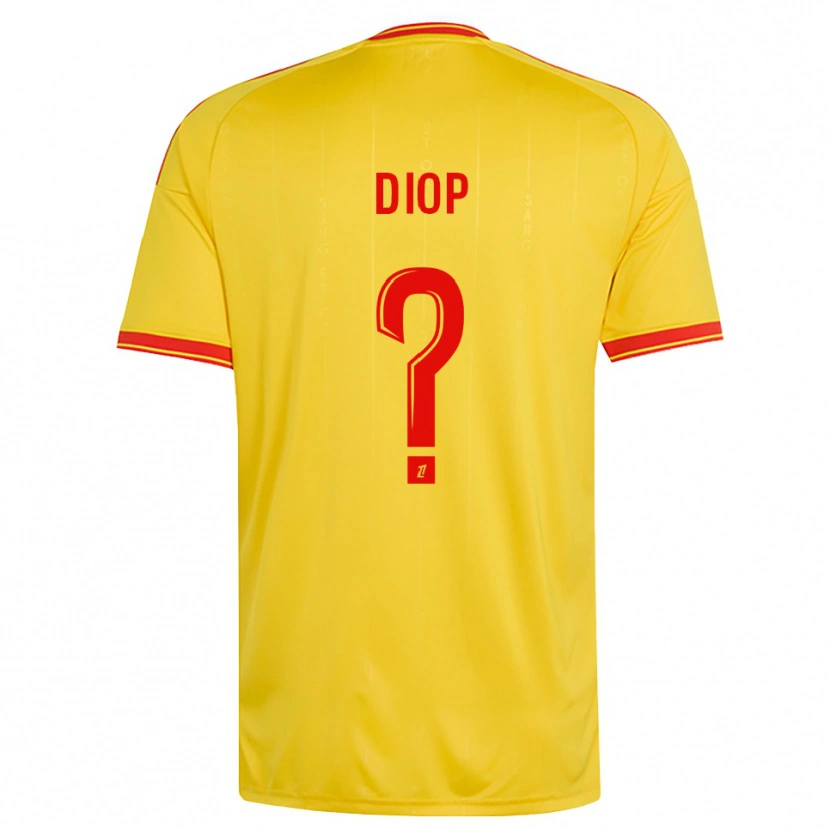 Danxen Dames Alassane Diop #0 Goud Oranje Rood Thuisshirt Thuistenue 2026/27 T-Shirt