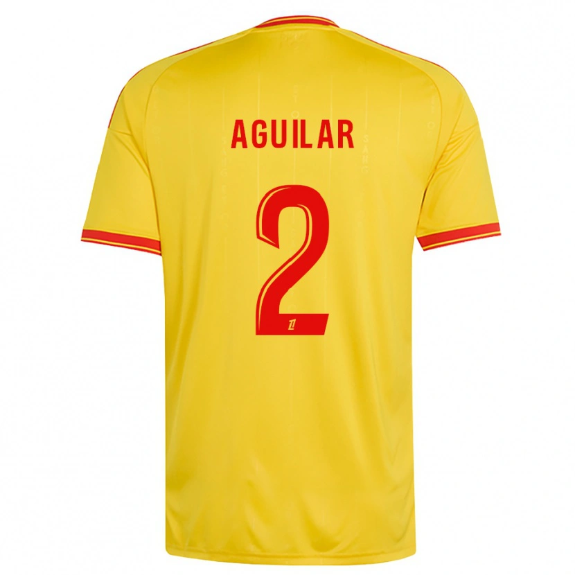 Danxen Dames Ruben Aguilar #2 Goud Oranje Rood Thuisshirt Thuistenue 2026/27 T-Shirt