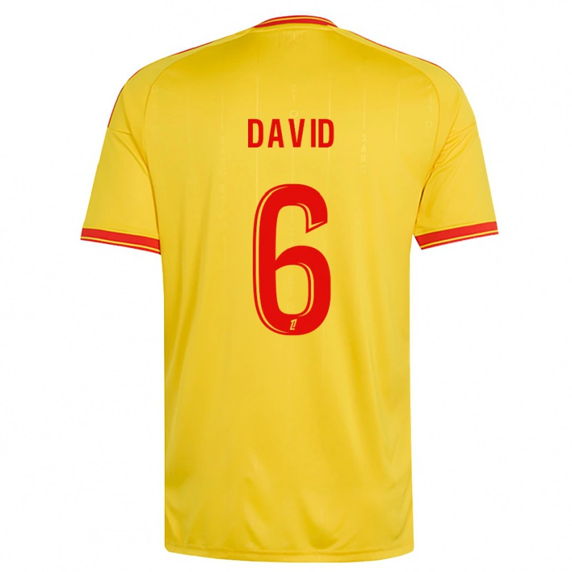 Danxen Dames Tess David #6 Goud Oranje Rood Thuisshirt Thuistenue 2026/27 T-Shirt