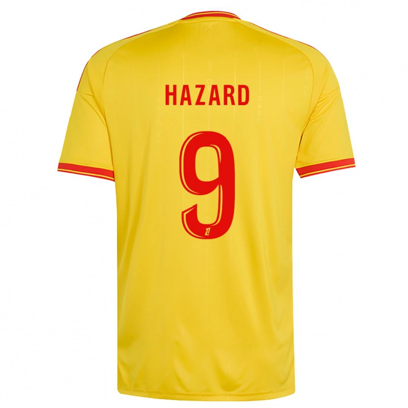Danxen Dames Thorgan Hazard #9 Goud Oranje Rood Thuisshirt Thuistenue 2026/27 T-Shirt