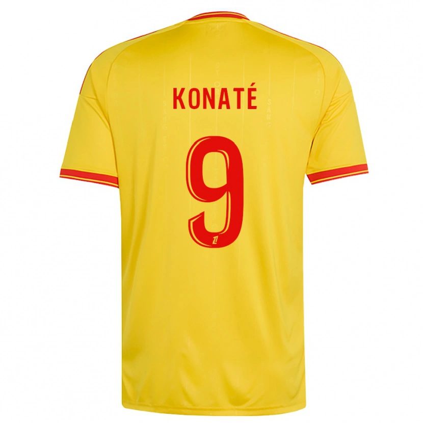 Danxen Dames Seybou Konaté #9 Goud Oranje Rood Thuisshirt Thuistenue 2026/27 T-Shirt