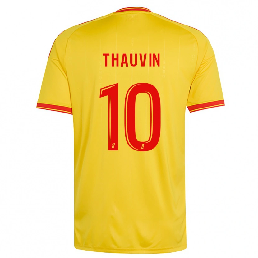 Danxen Dames Florian Thauvin #10 Goud Oranje Rood Thuisshirt Thuistenue 2026/27 T-Shirt