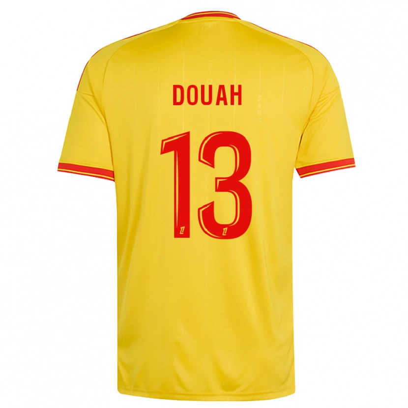 Danxen Dames Chemssedine Douah #13 Goud Oranje Rood Thuisshirt Thuistenue 2026/27 T-Shirt