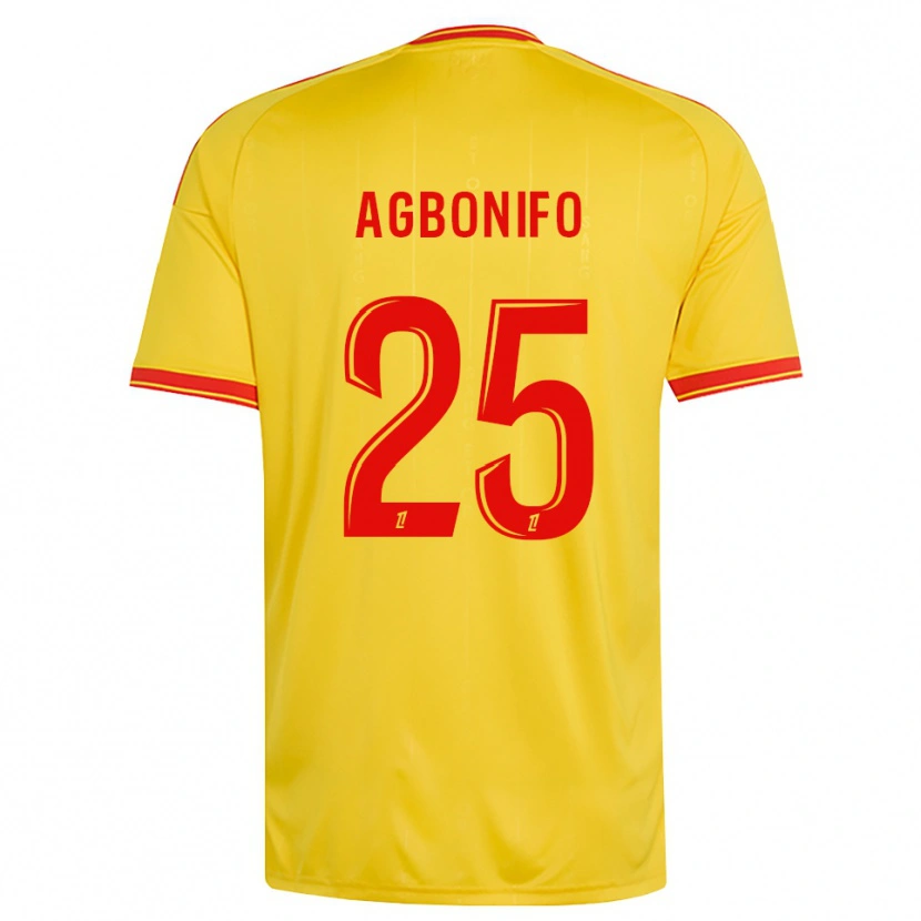 Danxen Dames Jeremy Agbonifo #25 Goud Oranje Rood Thuisshirt Thuistenue 2026/27 T-Shirt