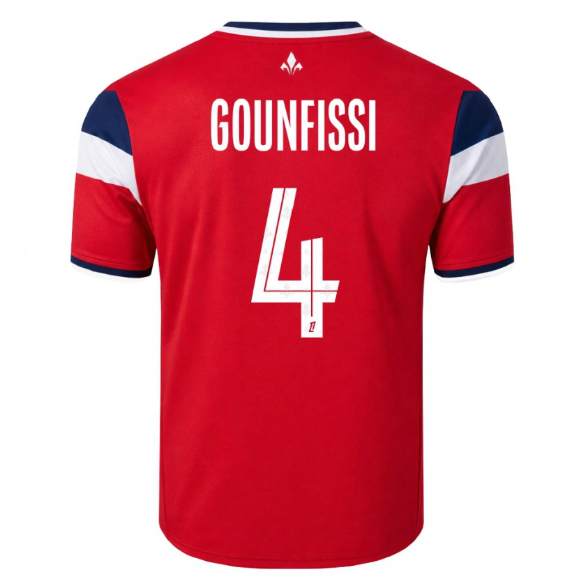 Danxen Dames Mouad Gounfissi #4 Rood Wit Koninklijk Blauw Thuisshirt Thuistenue 2026/27 T-Shirt