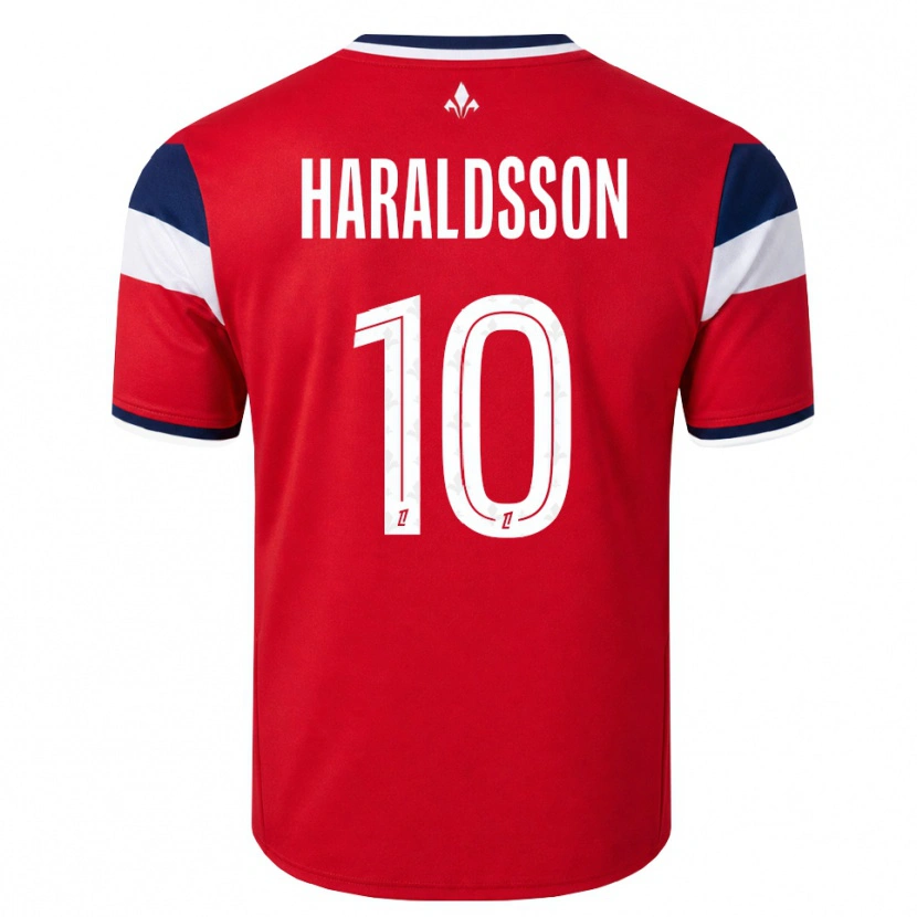 Danxen Dames Hákon Arnar Haraldsson #10 Rood Wit Koninklijk Blauw Thuisshirt Thuistenue 2026/27 T-Shirt