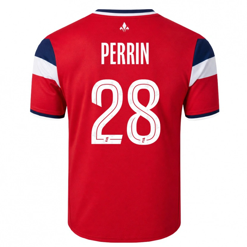 Danxen Dames Gaëtan Perrin #28 Rood Wit Koninklijk Blauw Thuisshirt Thuistenue 2026/27 T-Shirt