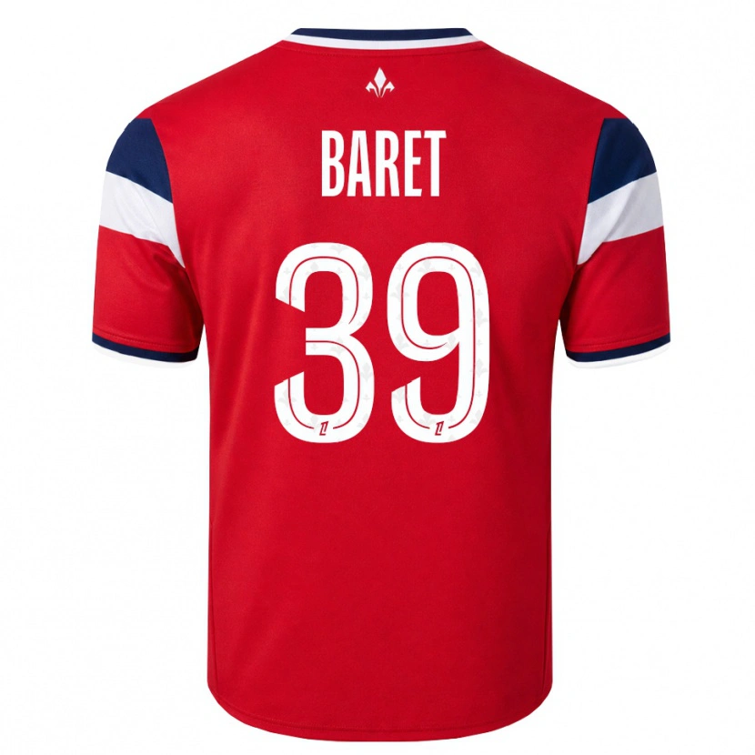 Danxen Dames Lilian Baret #39 Rood Wit Koninklijk Blauw Thuisshirt Thuistenue 2026/27 T-Shirt