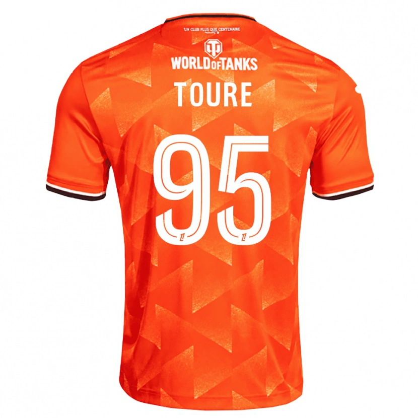 Danxen Dames Isaak Touré #95 Oranje Wit Zwart Thuisshirt Thuistenue 2026/27 T-Shirt
