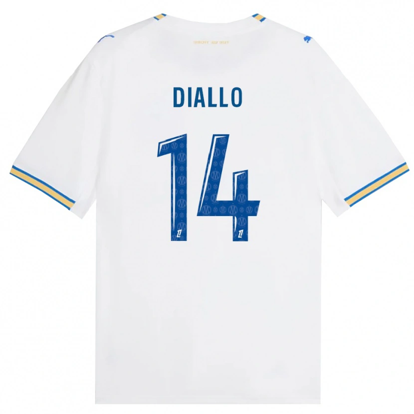 Danxen Dames Eliès Diallo #14 Dodgerblauw Wit Thuisshirt Thuistenue 2026/27 T-Shirt